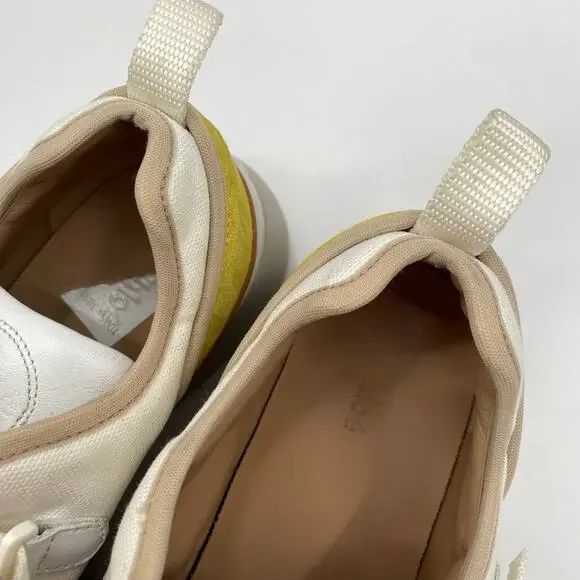 Chloe EU 37 Multicolor Leather Mesh and Suede Sonnie Low-Top Sneakers